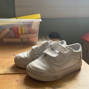 Toddler white vans sneakers EUC